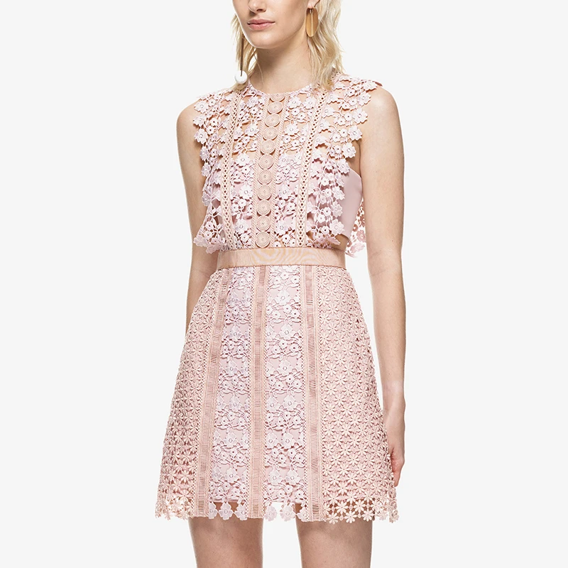 pink cutout dress