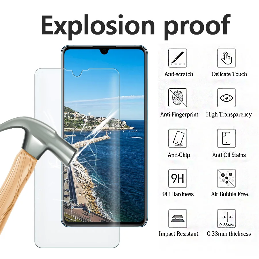 Защитное стекло полное покрытие 3d для huawei p30 lite p30lite p30pro 30p 9h|Защитные стёкла и