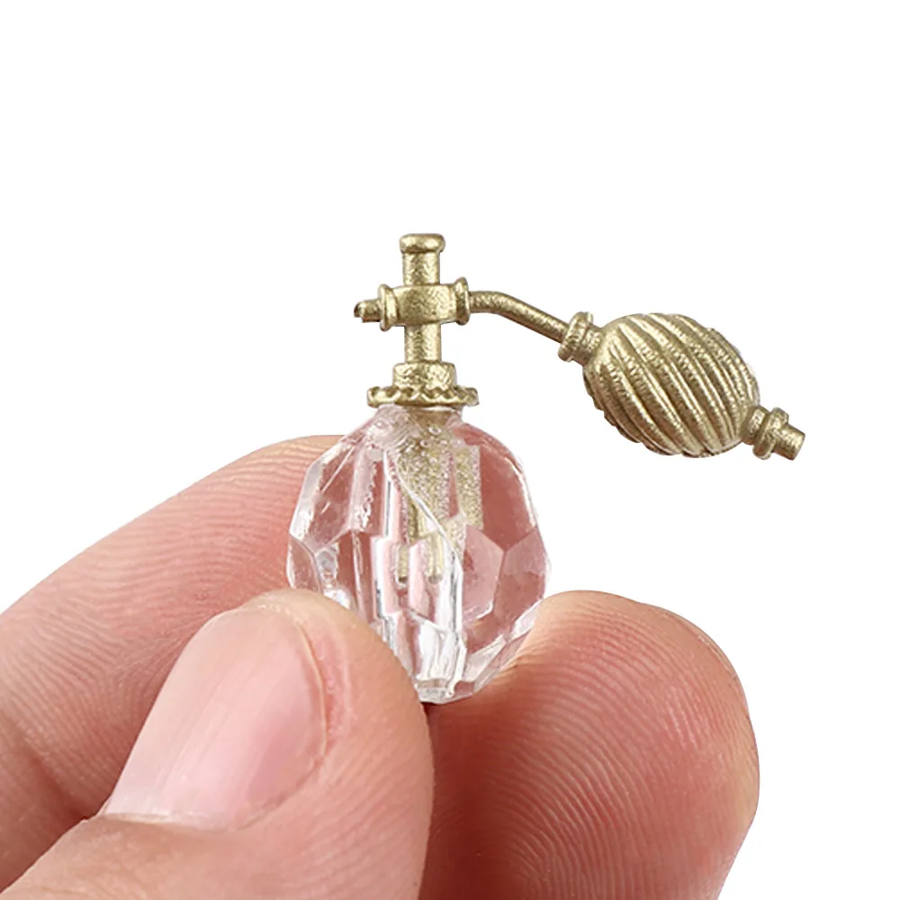 2019 Mini Cute 1/12 Dollhouse Miniature Bathroom Bedroom Transparent Perfume Bottle Dresser Accessories Kids Toy cpdz6a32