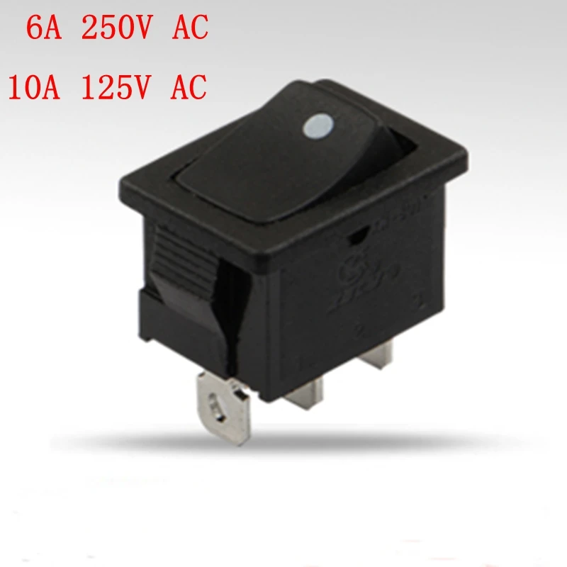 

Rocker switch 15*21 copper foot Tripod 2 speed rocker switch KCD1-106B single reset