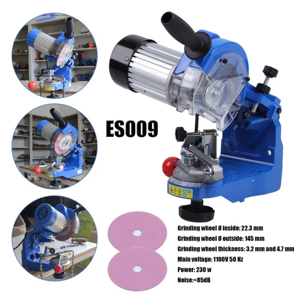 

Powerful 230W Electric Chain Sharpener Saw Chain Grinder Device Grinding Machine Tool 3000RPM EU Plug ES009 professional manual