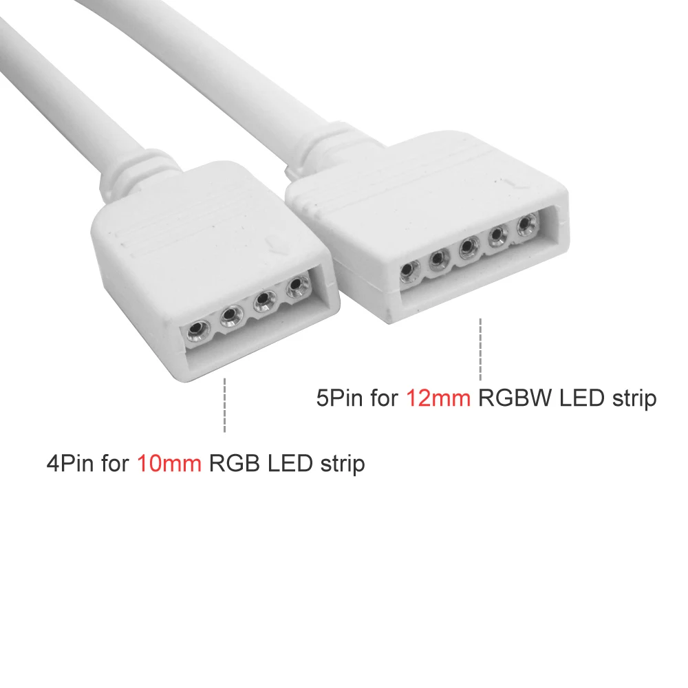 RGB RGBW удлинитель 4-контактный 5Pin 1 м 2 м 3 м 4 м 5 м 10 м светодиодный удлинитель для 5050 2835 RGB RGBW разъем светодиодной ленты