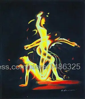 

Hand Painted Oil Painting on canvas Movements Of The Body Contemporary Modern Art Acrylic Large Canvas Wall Painting