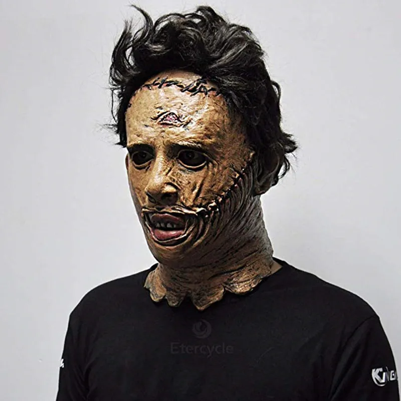 

The Cruel Muderer Leatherface Masks Scary Horror Mask Movie Bloody Killer Cosplay Mask Halloween Costume Props High Quality Toys