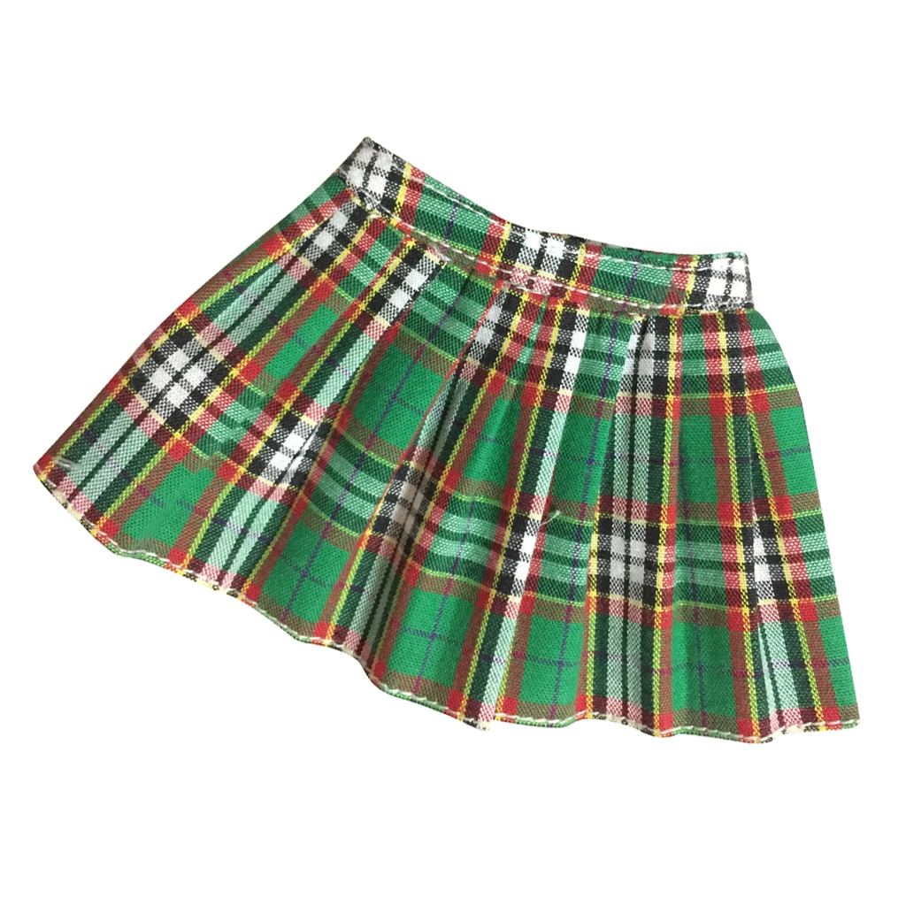 1/6 Scale Plaid Mini Skirt Schoolgirl Short Dress Pants for CY CG  Kumik