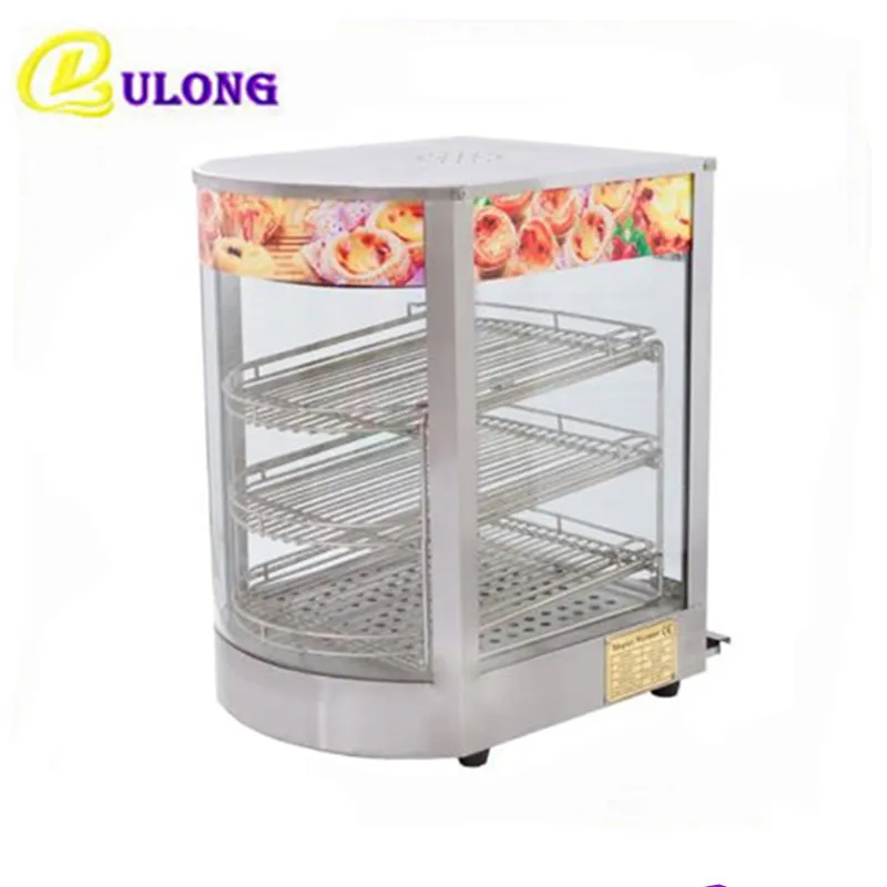 3 Layers Display Cabinet Mini Hot Countertop Food Warmer Display