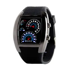 Уникальный светодиодный цифровой часы модные мужские часы мужские наручные часы электронные спортивные часы