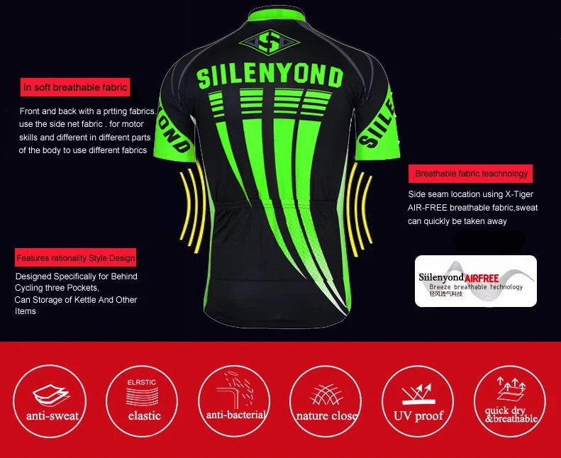 SIILENYOND, летняя одежда для велоспорта, короткий рукав, горный велосипед, джерси, одежда для гонок, одежда для велоспорта, комплект для велоспорта