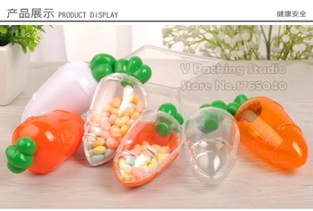 

Cute Carrot Shape Candy Box Chocolate Sweet Favor BoxWedding Party Baby Shower Favor Gift Flower Decoration100pcs/lot