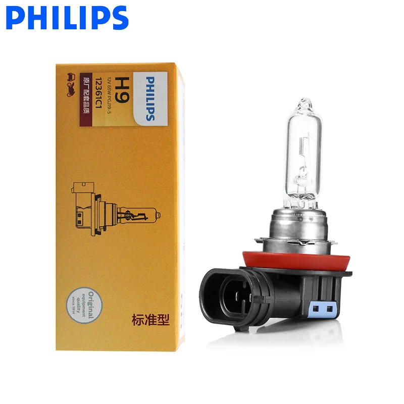 Philips H9 12V 65W PGJ19-5 Стандартная автомобильная фара оригинальная галогеновая лампа ECE одобрит качество OEM 12361 C1, 1X