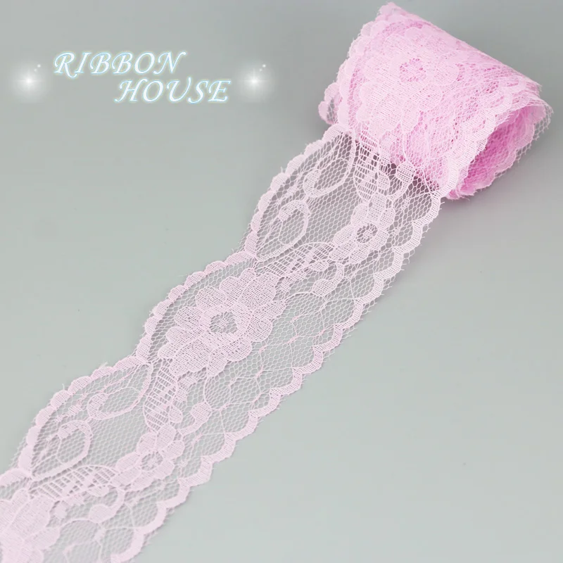 Lace Fabric (10 yards/roll) pink lace fabric Webbing Decoration Lovely gift packing Material