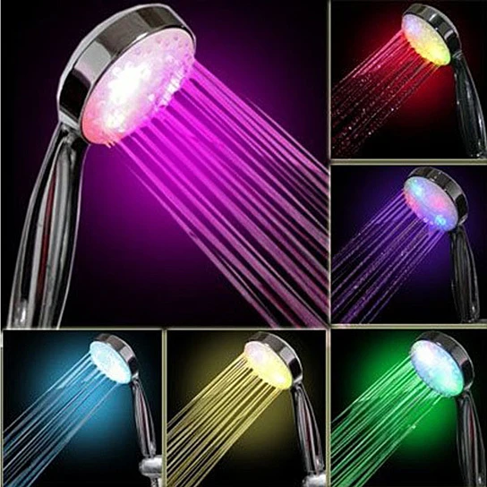7 Color Auto Changing LED Light Shower Head for bath