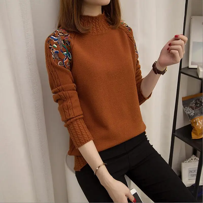 2018 Winter women's blouse New Fashion autumn women sweater plus size women slim pullover sweater women long-sleeve sweater