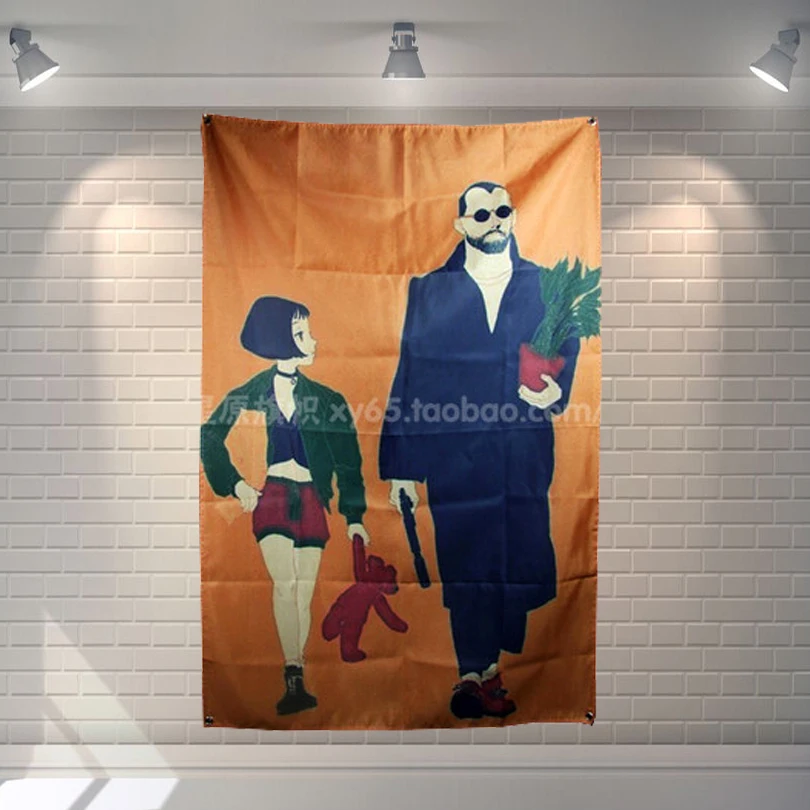"Leon-The Professional" Классические фильмы тряпичный флаг баннеры и аксессуары бар Бильярд зал студийный тематический Настенный декор