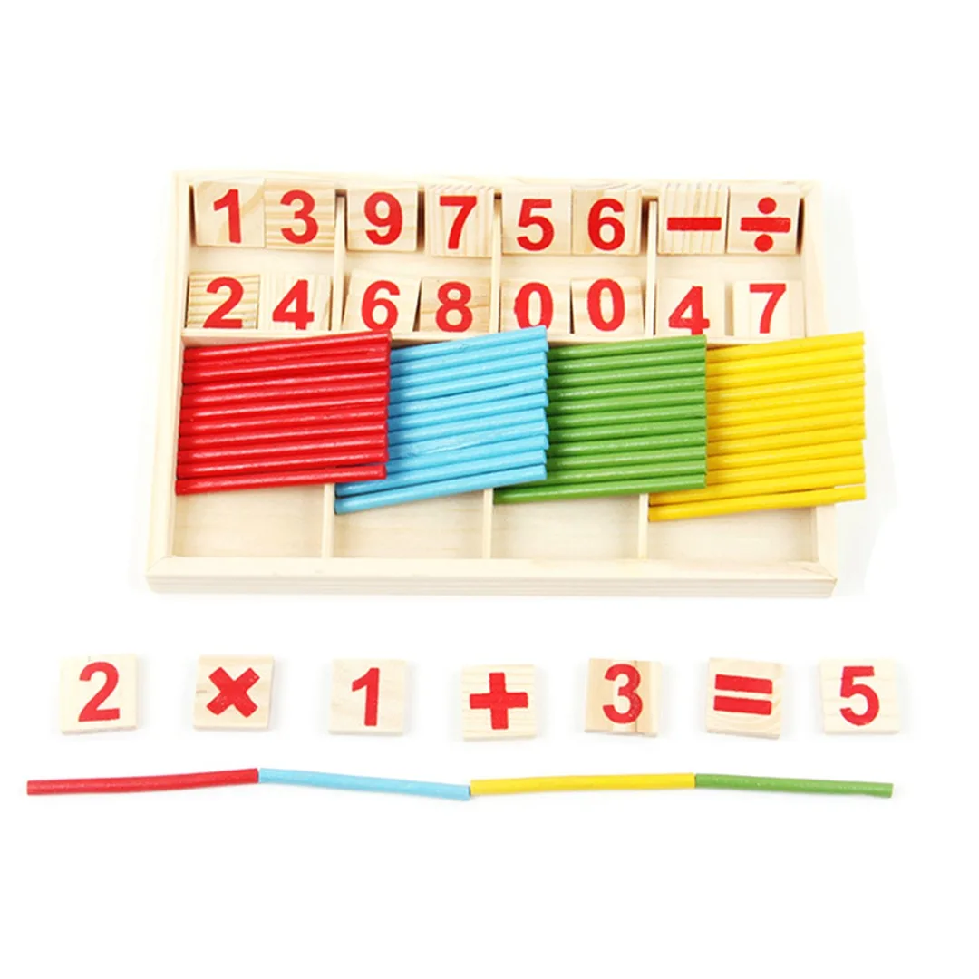 1 компл. Детская палочка математические деревянные блоки математическая игрушка Детские Развивающие игрушки для детей количество