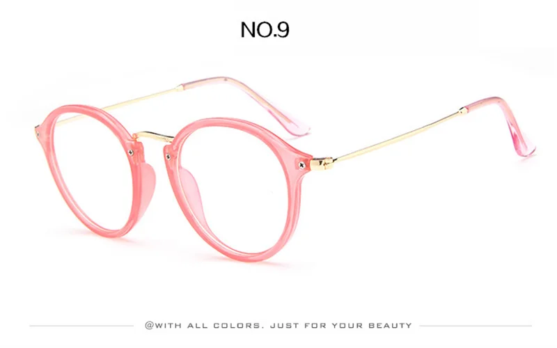 YOOSKE Модные оптические оправы для очков Для женщин близорукие очки с диоптриями оправы для очков прозрачный прозрачные Линзы для очков - Цвет оправы: NO 9