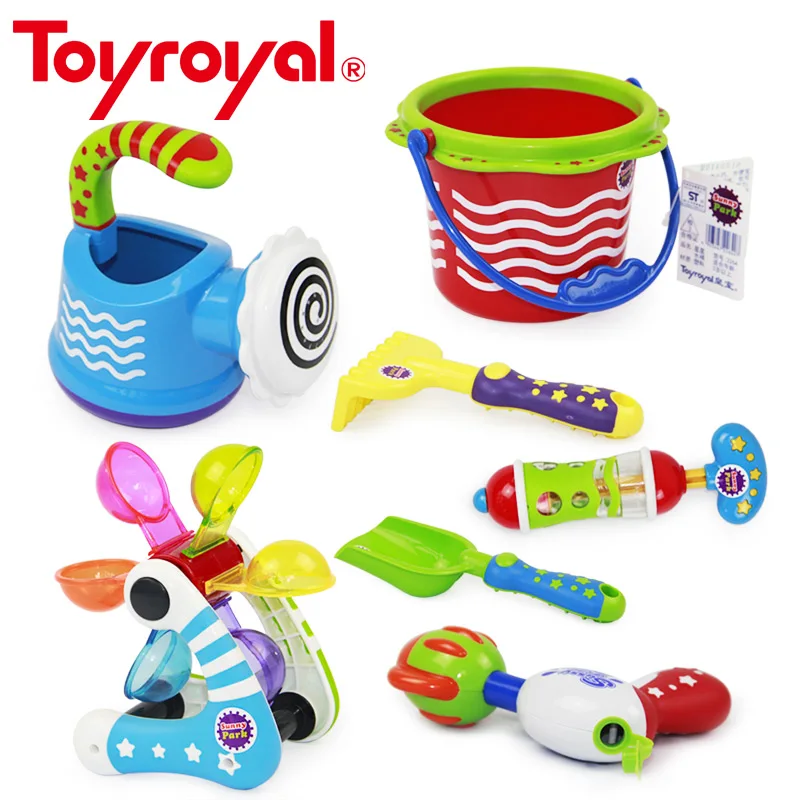 ToyRoyal, Солнечный парк, Детская ванна, игра в воду, ведро и песок, набор игрушек, красочные пляжные инструменты для малышей, детский подарок