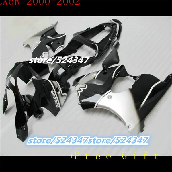 

Hot sales, r fairing kit For kawasaki ninja ZX6R 2009-2012 white black sport bike cheap motorcycle at 3 o 'clock
