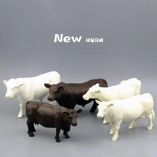 

Farm Animal Model Cow Angus Male Cow Simmental Holstein Male Cow White Model Toy