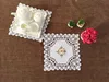 free shipping  32cm Square 6 pic/lot lace napkin for table decor dinner table mat cover towel coaster pad embroidery flower pad ► Photo 2/5