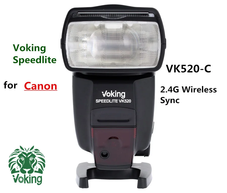 Voking 2.4G Wireless sync Flash Speedlite VK520 C for Canon Digital SLR