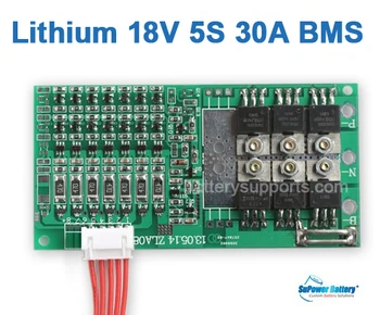 

SuPower 5S 18V 18.5V 21V 30A Li-ion Lithium LiPo Battery BMS Management System Balance PCB IC Chip Protection Circuit Board