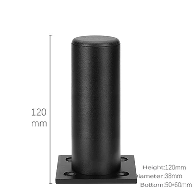 Black 12cm 4 шт. H6-30cm регулируемые Сменные ножки для мебели, опорные ножки из алюминиевого сплава для шкафа, дивана, телевизора, шкафа, ножки серебристого/черного цвета - Цвет: Black 12cm