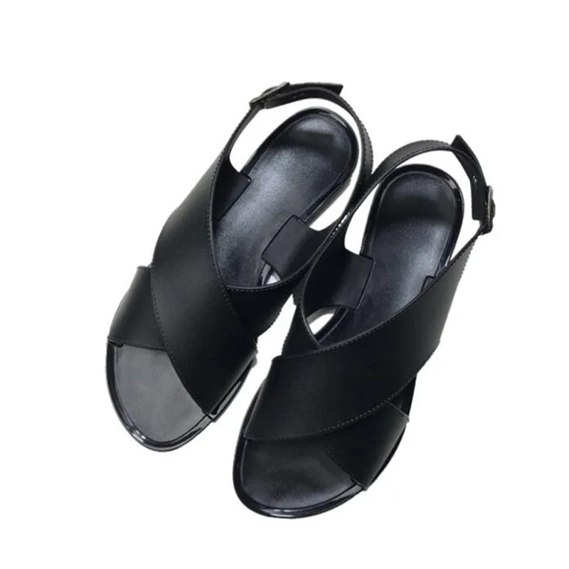 Женские босоножки Летняя женская обувь на плоской подошве, с пересекающимися ремешками и обувь, римские сандалии Женские босоножки sandalias mujer