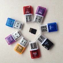 Portable Mini Diamond USB 2.0 Hi-Speed Micro SD SDHC TF Card Reader Random Color