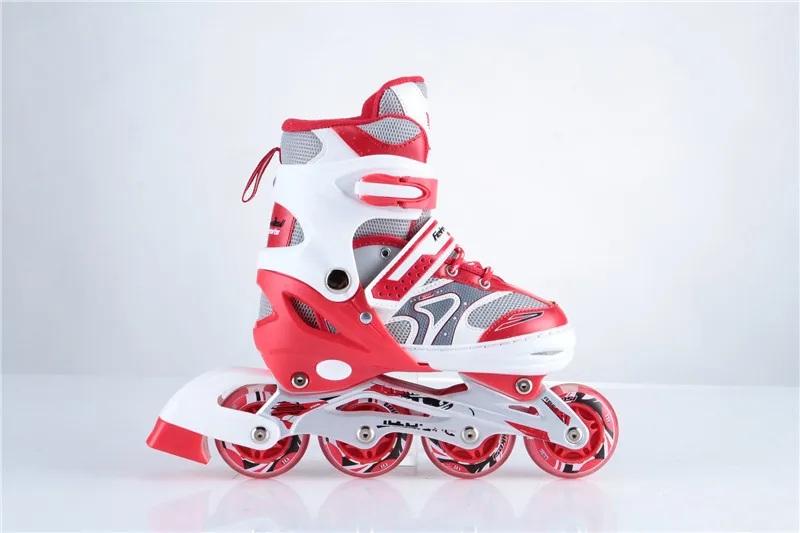 Детские роликовые коньки, ботинки, спортивные роликовые коньки из искусственной кожи, обувь для катания на коньках, все колеса, регулируемая обувь, повседневная Уличная обувь, регулируемый размер