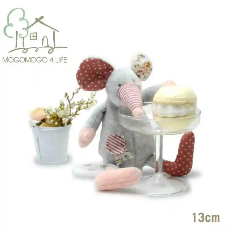 

Sitting size 13cm Luxury hand-made sitting size high quality cute mouse doll/toy, best gift for newborn babies with CE and ASTM