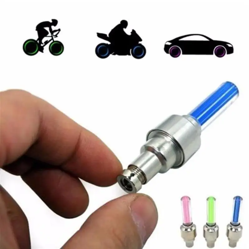 

Vehemo 1Pc Car Motorcycle Bicycle Wheel Caps LED Neon Gas Nozzle Valve Glow Stick Light Car-Styling Decorative lights