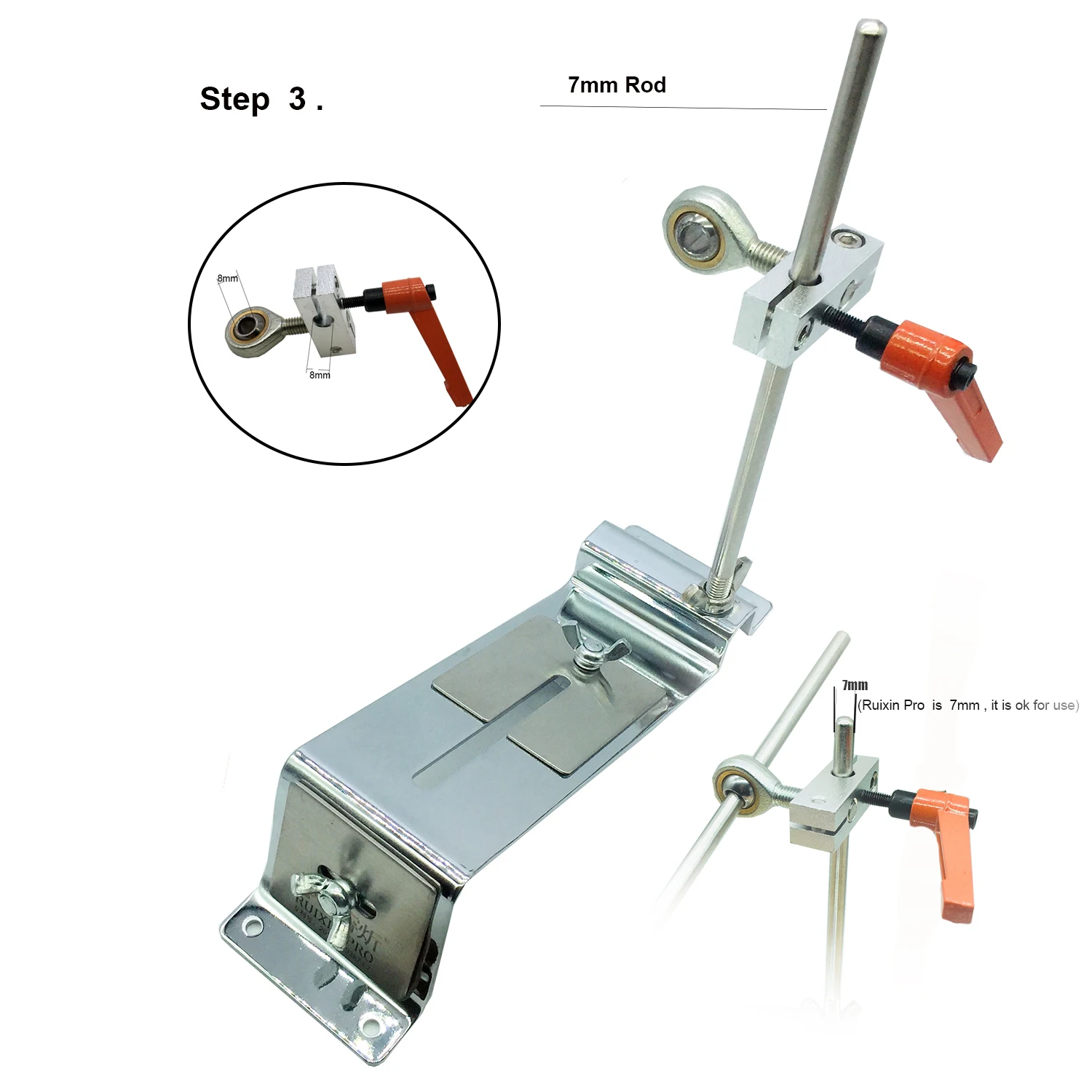 Edge Knife sharpener system reversal clip Cross slider Double row clip Advanced version