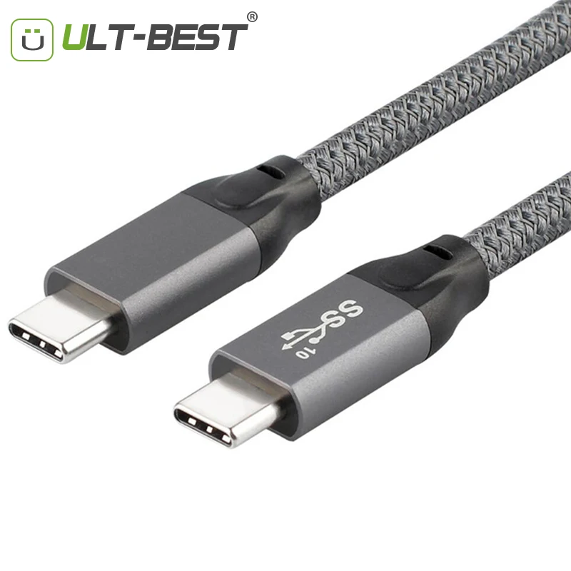 

ULT-Best USB 3.1 Gen 2 Type C to USB C Cable E Marker Chip PD 5A 100W Quick Charge 4.0 10Gbps for Samsung S9 S8 Plus 50CM 1M