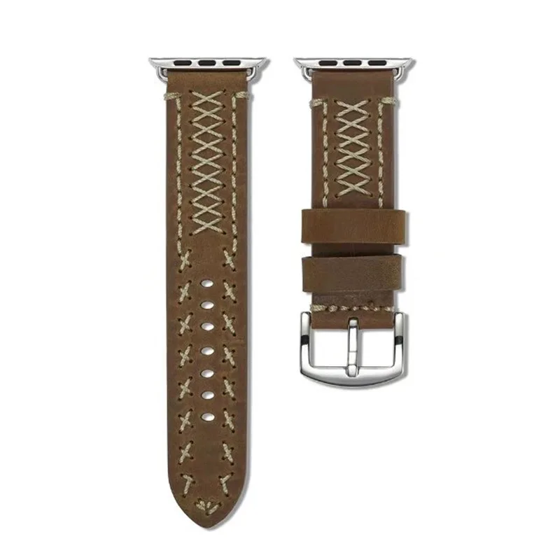 LPWHH Cow Genuine Leather Strap For Apple Watch Band Series 4 3 2 1 38mm 42mm 44mm Gift TPU Watch Case Pink Buckle Iwatch Bands