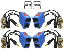 Pripasso adaptador de vídeo passivo bnc para rj45, 4 pares, cabo ethernet de vigilância full hd 1080p-5mp