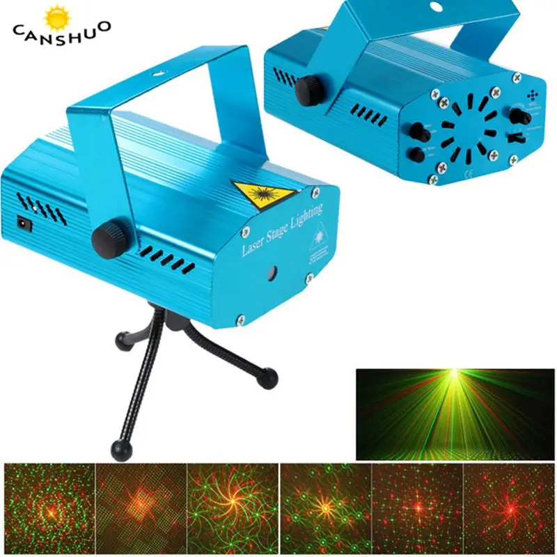 Светодиодный мини-лазерный проектор, сценический светильник, эффект стробоскопа, лазерное шоу, вечерние, сценический звуковой светильник, s DJ, дискотека, рождественские, вечерние, красочные лампы, 110-220 В