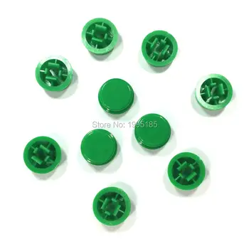 

30pcs Green Round Tactile Button Caps For 12 *12 *7.3mm Tact Switches Plastic Swirch Key Cap Green Color