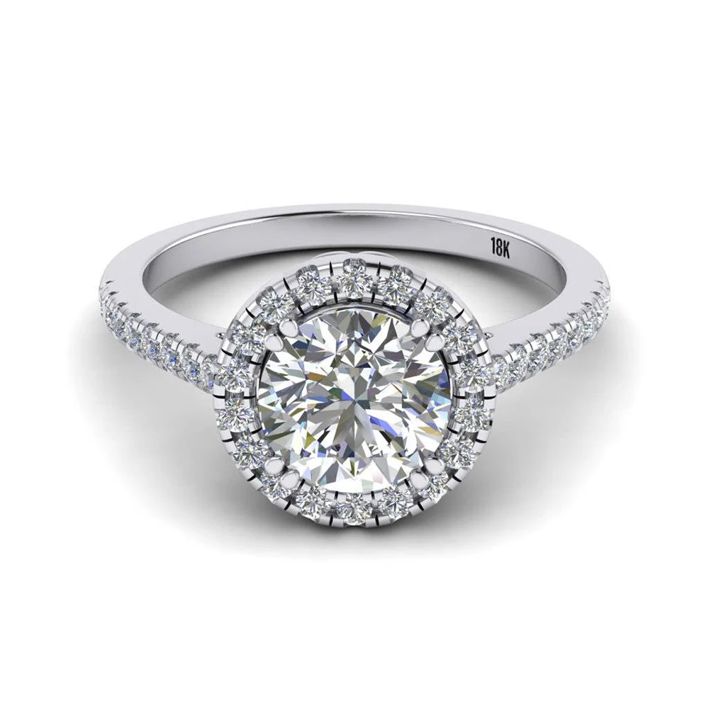moissanite halo engagement ring (3)