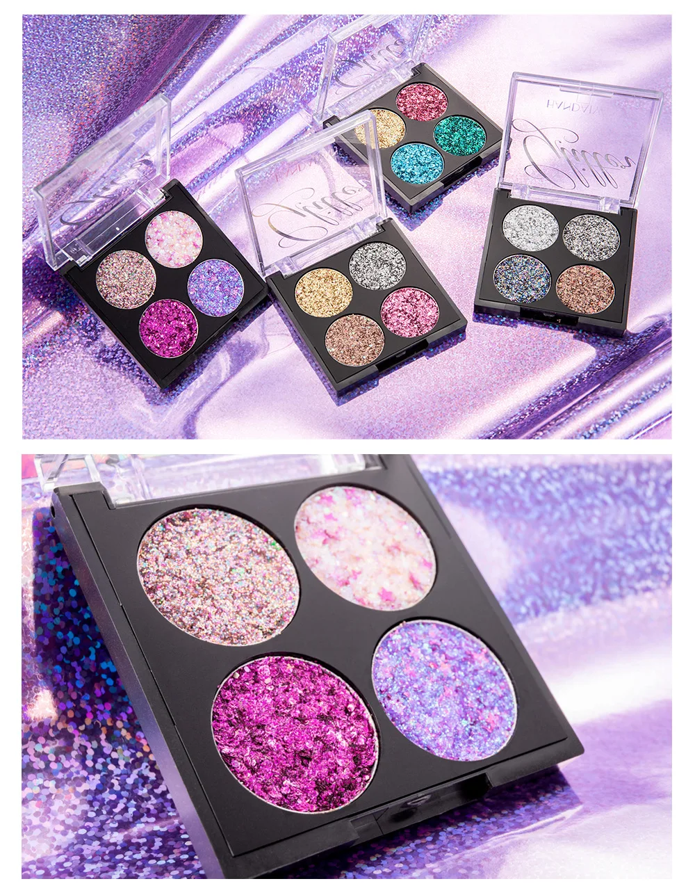 Pallete à Prova Cosméticos para Olho Handaiyan Cores Conjunto Diamante Sombra Dwaterproof Água Shinny Olho Profissional Compõem Paleta Feminino 4 - 14 Beleza e saúde