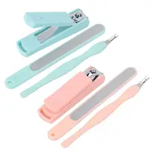 Пластиковая ручка 3 шт. маникюрный набор для ногтей набор из нержавеющей стали машинка для стрижки ногтей вилка мертвой кожи пилка для ногтей Маникюр Педикюр Инструмент