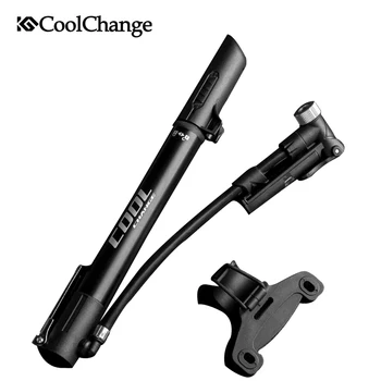 

CoolChange 120PSI Mini Bicycle Pump Aluminum Alloy Road MTB Bike Tire Portable Inflator Cycling Air Pump Pressure Gauge