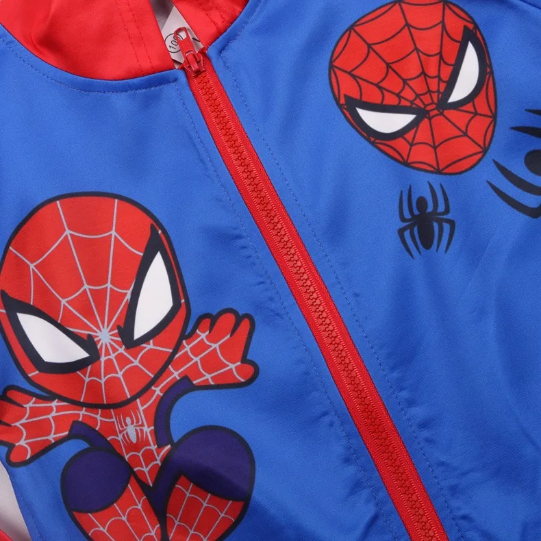 Spiderman Boys jackets hooded cartoon Children's Outerwear with zipper spring fashion kids coats Windbreaker child boys coats