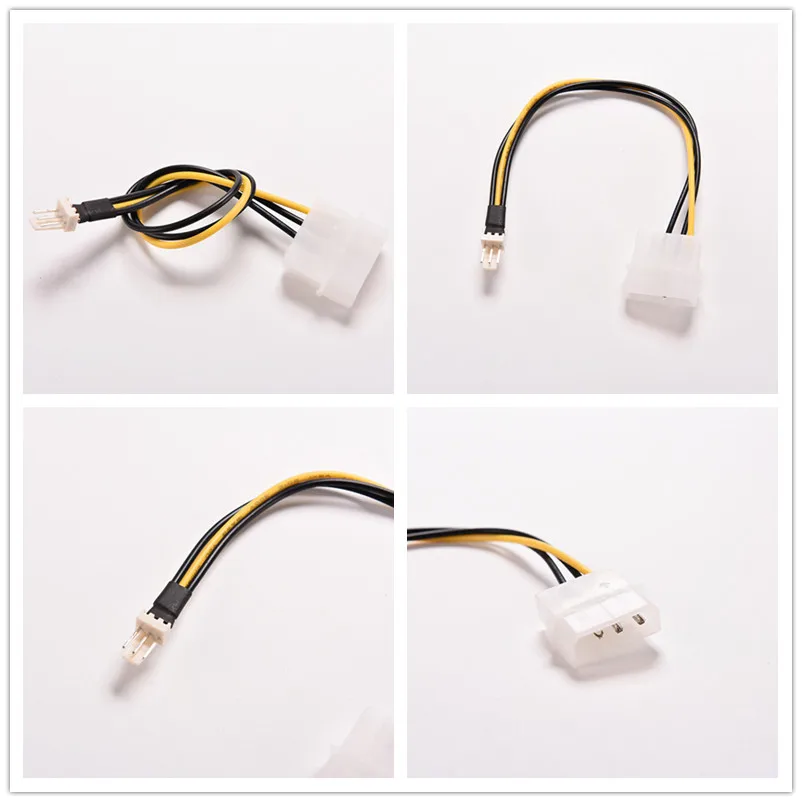 1/2/4/5PCS 4 Pin Molex/IDE to 3 Pin CPU/Chasis/Case Fan Power Connector