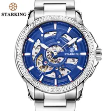STARKING Relogio Masculino Men’s Luxury Brand Business Watches Skeleton Mechanical Watches Men Wristwatch Watch Laikrodis TM0901
