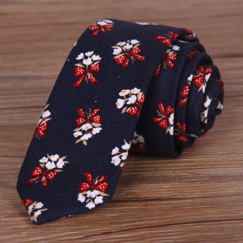Высококачественные мужские хлопок галстук 5 см тощий галстук Женщины Tie