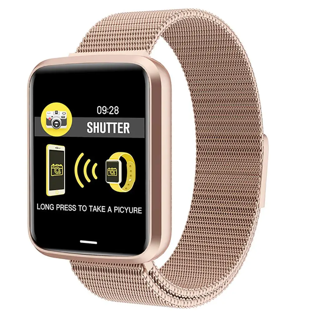 

Hot H19 Metal Strap Touch Screen Sports Health Monitor Sleep Tracker Smart Bracelet Strap Touch Screen Sports Health Monitor