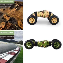 1/16 Масштаб 2,4 Ghz 4WD крутой Радиоуправляемый трюковый автомобиль двухсторонние транспортные средства игрушка 4CH с 4,8 V 700Ah батарея, контроллер, USB кабель для подзарядки