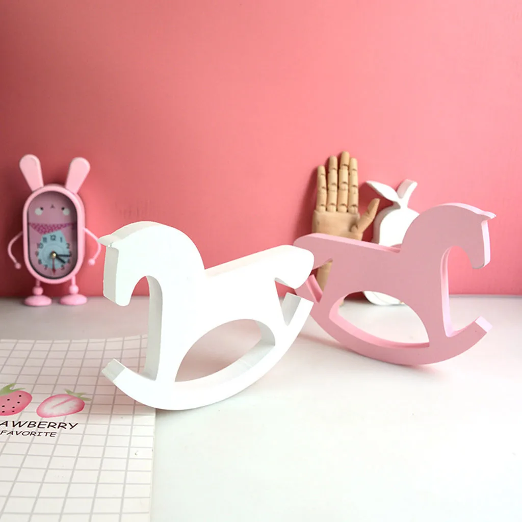 

Children's Wooden Horse Figurine Children's Nursery Nordic Scandinavian Style Room Wooden Toy Decoration For Children's Room