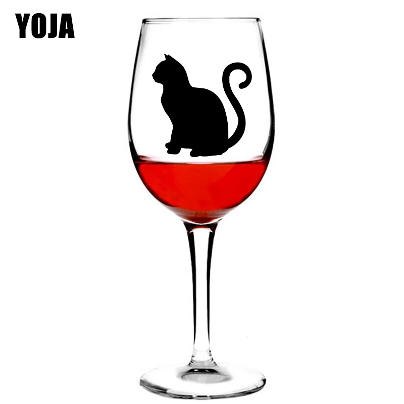 YOJA 5 5X5 8 см 6 шт. животное кошка домашняя детская Настенная Наклейка для комнаты